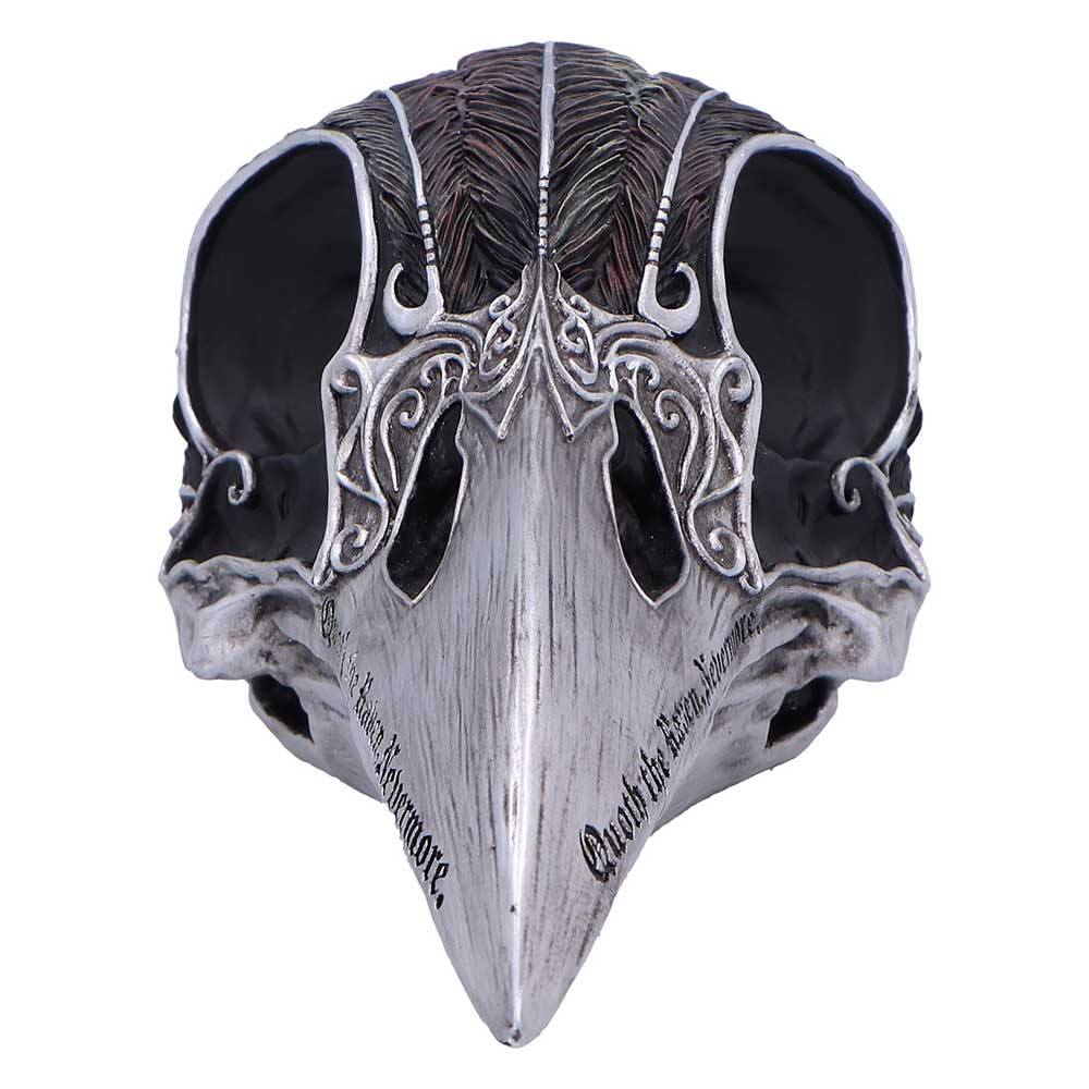 Quoth The Raven Skull Ornament 7.5cm