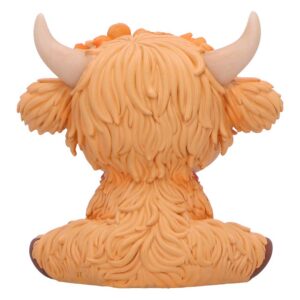 Marigold Orange Flower Cow Figurine 10.8cm - Image 4