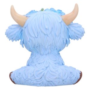 Bluebell Blue Flower Cow Figurine 10.8cm - Image 4