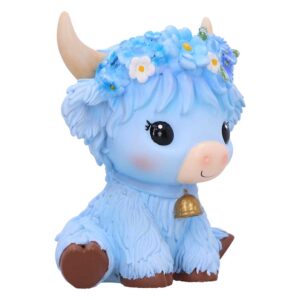 Bluebell Blue Flower Cow Figurine 10.8cm - Image 5