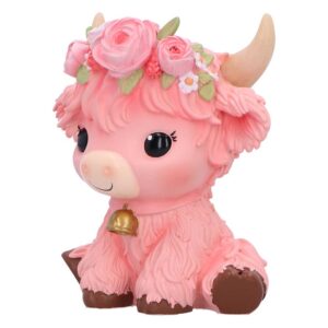 Primrose Pink Flower Cow 10.8cm - Image 3