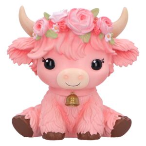Primrose Pink Flower Cow 10.8cm - Image 2