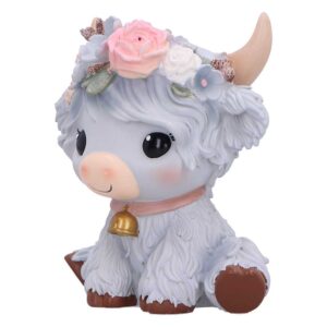 Magnolia Grey Flower Cow 10.8cm - Image 3