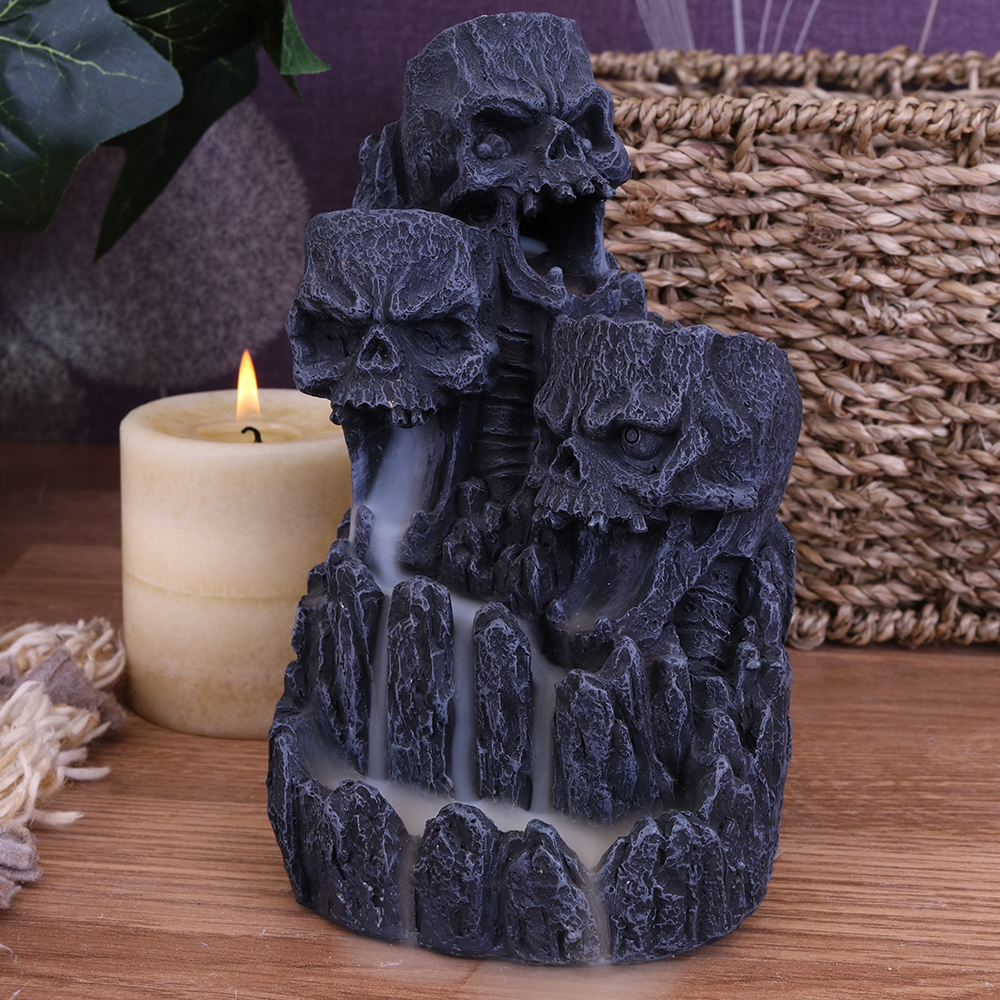 Skull Backflow Incense Tower Incense Holder