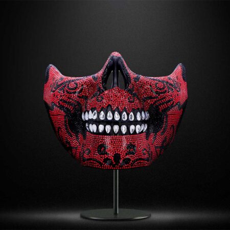 Fancy Dress Jewelled Masquerade Mask Cosplay (Red)