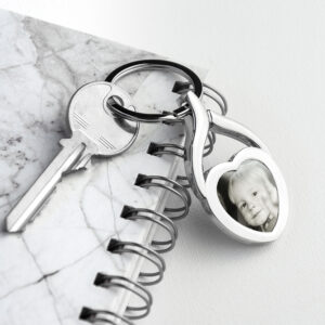 Personalised Heart Photo Keyring