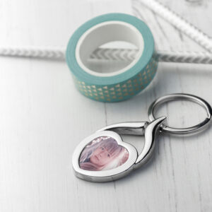 Personalised Heart Photo Keyring