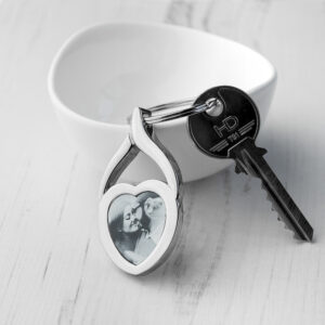 Personalised Heart Photo Keyring