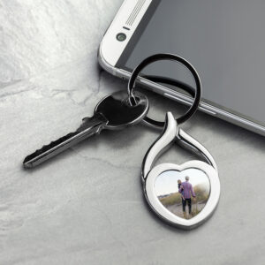 Personalised Heart Photo Keyring