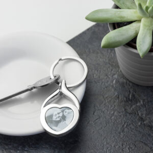 Personalised Heart Photo Keyring