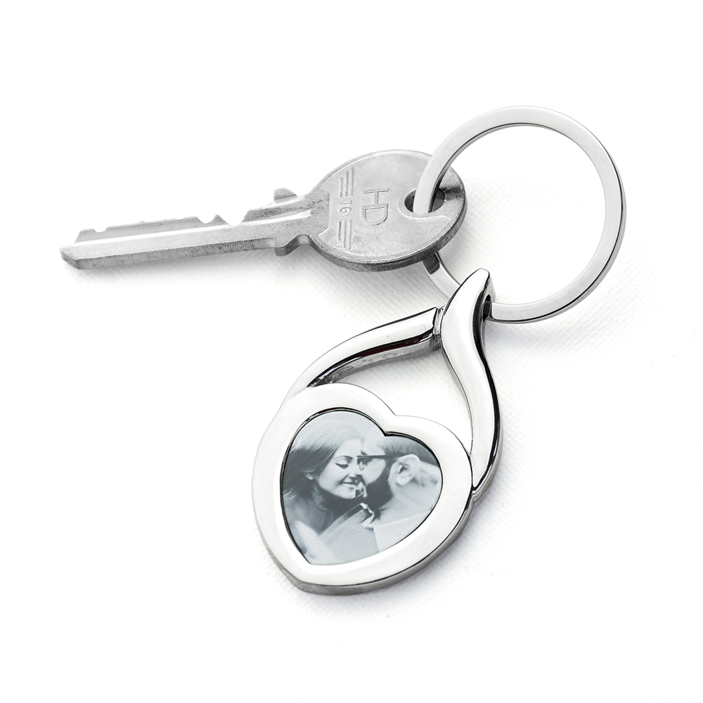Personalised Heart Photo Keyring