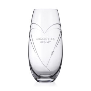 Personalised Hearts Barrel Vase with Swarovski Crystals - Image 8