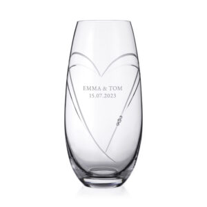 Personalised Hearts Barrel Vase with Swarovski Crystals - Image 10