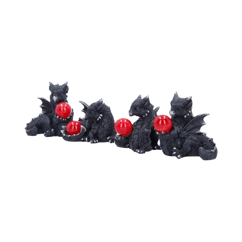 Midnight Treasures Mini Dragon Figurine Set of 4