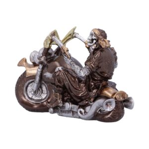 Bronze Full Throttle Motorbike Figurine 17cm