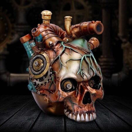Cardiac Cranium Steampunk Skull 17.5cm