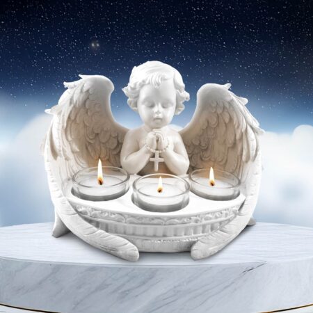 Prayers to Heaven Cherub Tea Light Holder 14.5cm