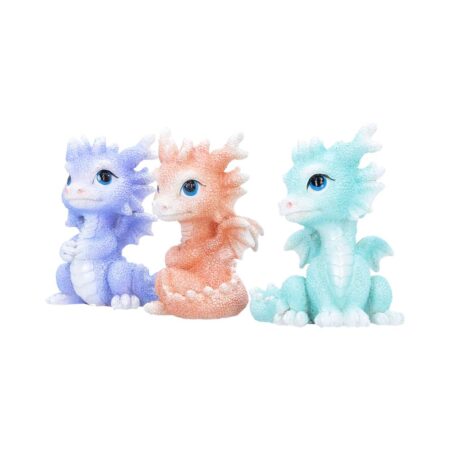 Coralscale Hatchling Dragon Figurines Set of 3 9cm
