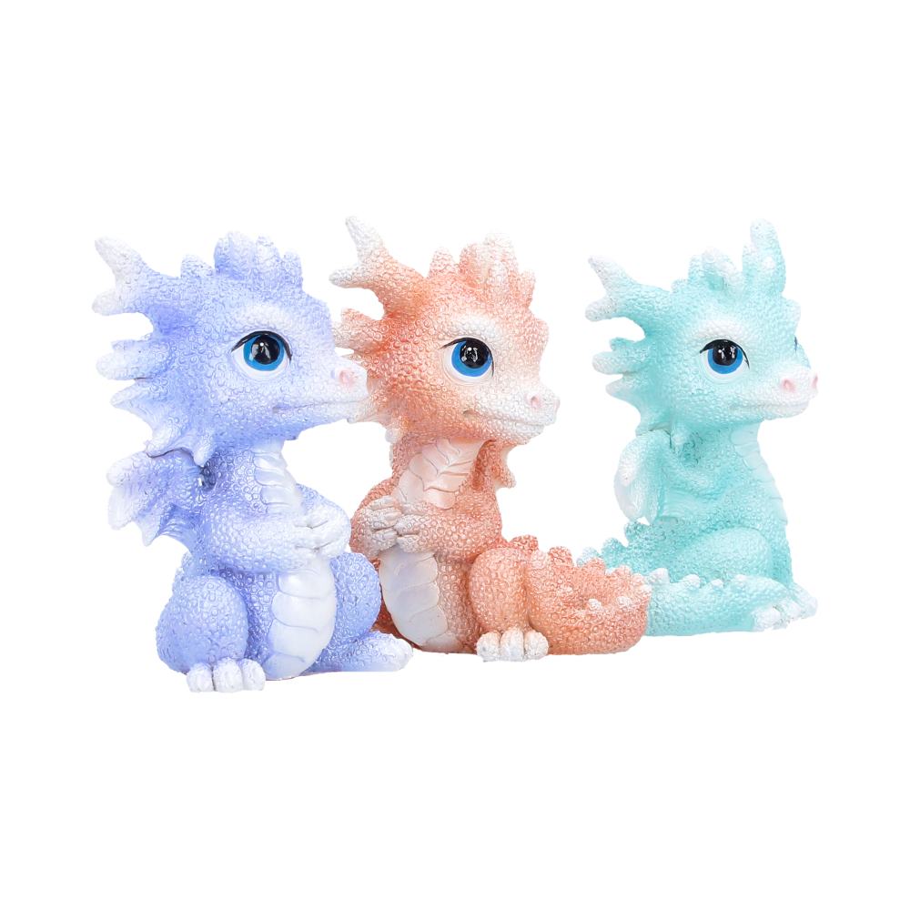 Coralscale Hatchling Dragon Figurines Set of 3 9cm