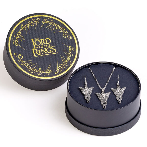 TM 07823 The Lord Of The Rings Evenstar Necklace Earrings Gift Box