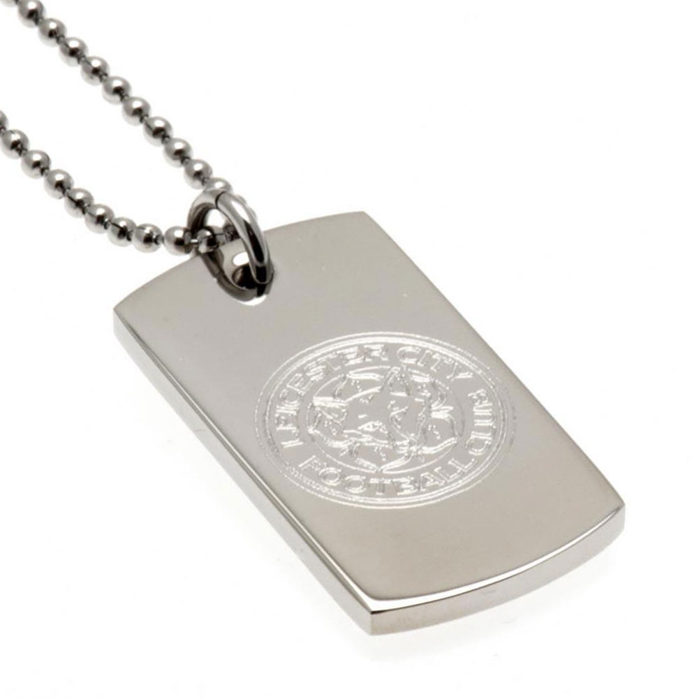 15389-Leicester-City-FC-Engraved-Dog-Tag-Chain 15389 Leicester City FC Engraved Dog Tag Chain