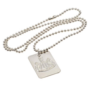 23648 Newcastle United FC Silver Plated Dog Tag Chain