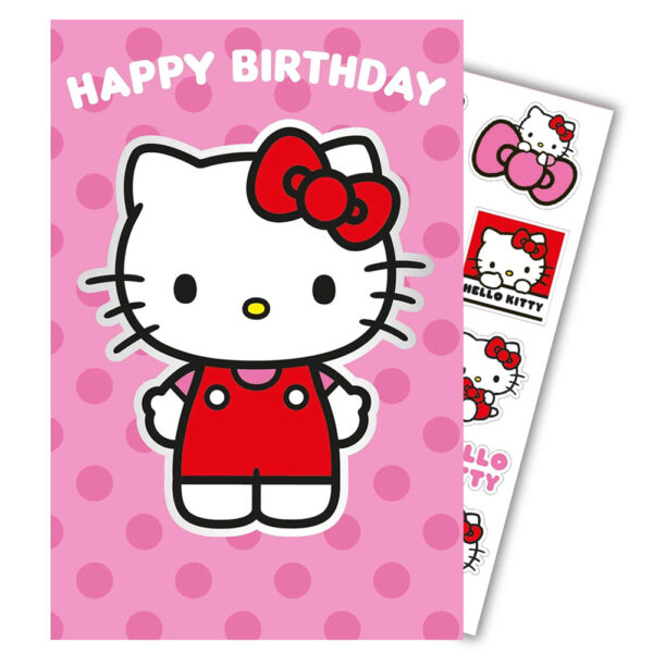 TM 07872 Hello Kitty Birthday Card With Stickers