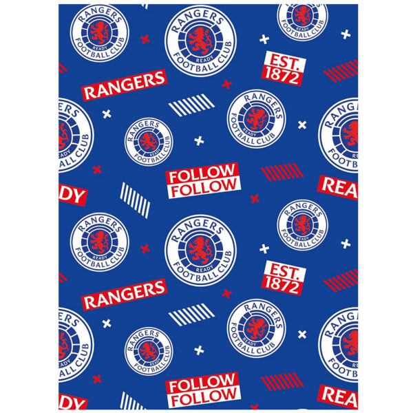 TM 07874 Rangers FC Text Gift Wrap