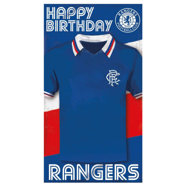 TM 07875 Rangers FC Shirt Birthday Card