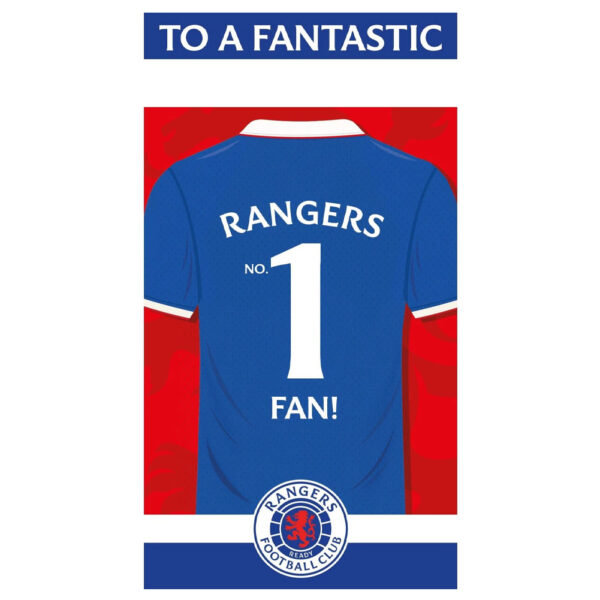 TM 07877 Rangers FC FC Personalised Birthday Card