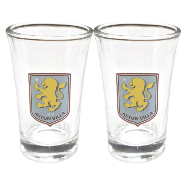 TM 08353 Aston Villa FC 2pk Shot Glass Set