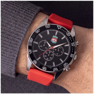 TM 07939 Liverpool FC Mens Silicone Strap Chronograph Watch