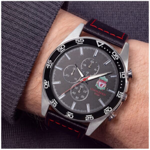 TM 07940 Liverpool FC Mens Leather Strap Chronograph Watch