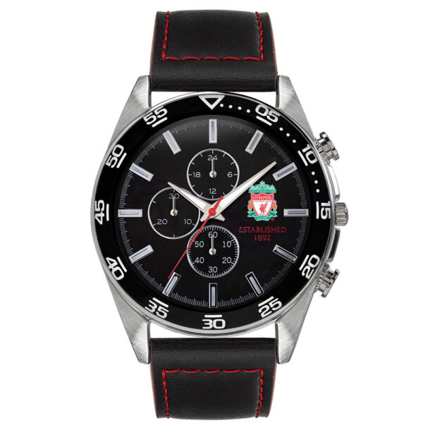 TM 07940 Liverpool FC Mens Leather Strap Chronograph Watch