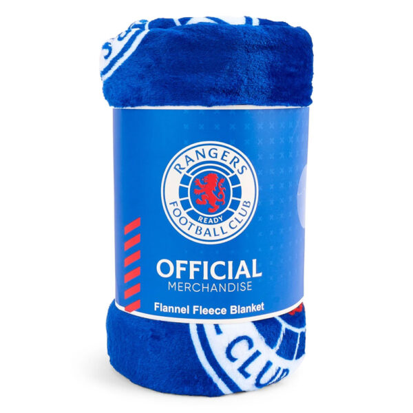 TM 08001 Rangers FC Multi Crest Fleece Blanket