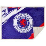 TM 08015 Rangers FC Geo Sherpa Fleece Blanket