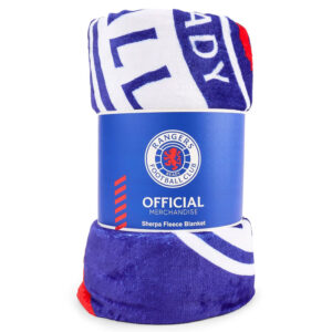TM 08015 Rangers FC Geo Sherpa Fleece Blanket