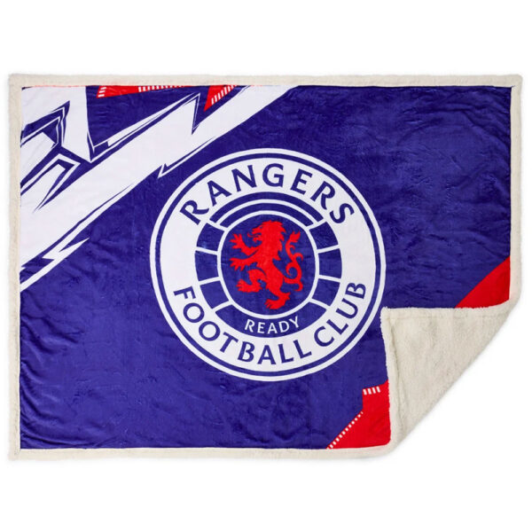 TM 08015 Rangers FC Geo Sherpa Fleece Blanket