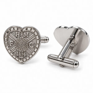 TM 08030 Hearts FC Silver Plated Formed Cufflinks