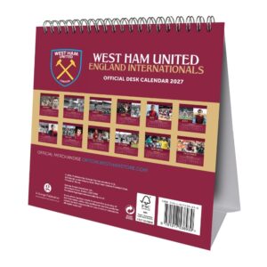 TM 08064 West Ham United FC Desktop Calendar 2027