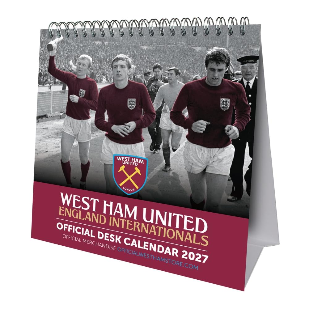 TM-08064-West-Ham-United-FC-Desktop-Calendar-2027 TM 08064 West Ham United FC Desktop Calendar