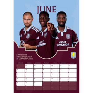 TM 08095 Aston Villa FC A3 Calendar 2027