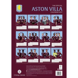 TM 08095 Aston Villa FC A3 Calendar 2027