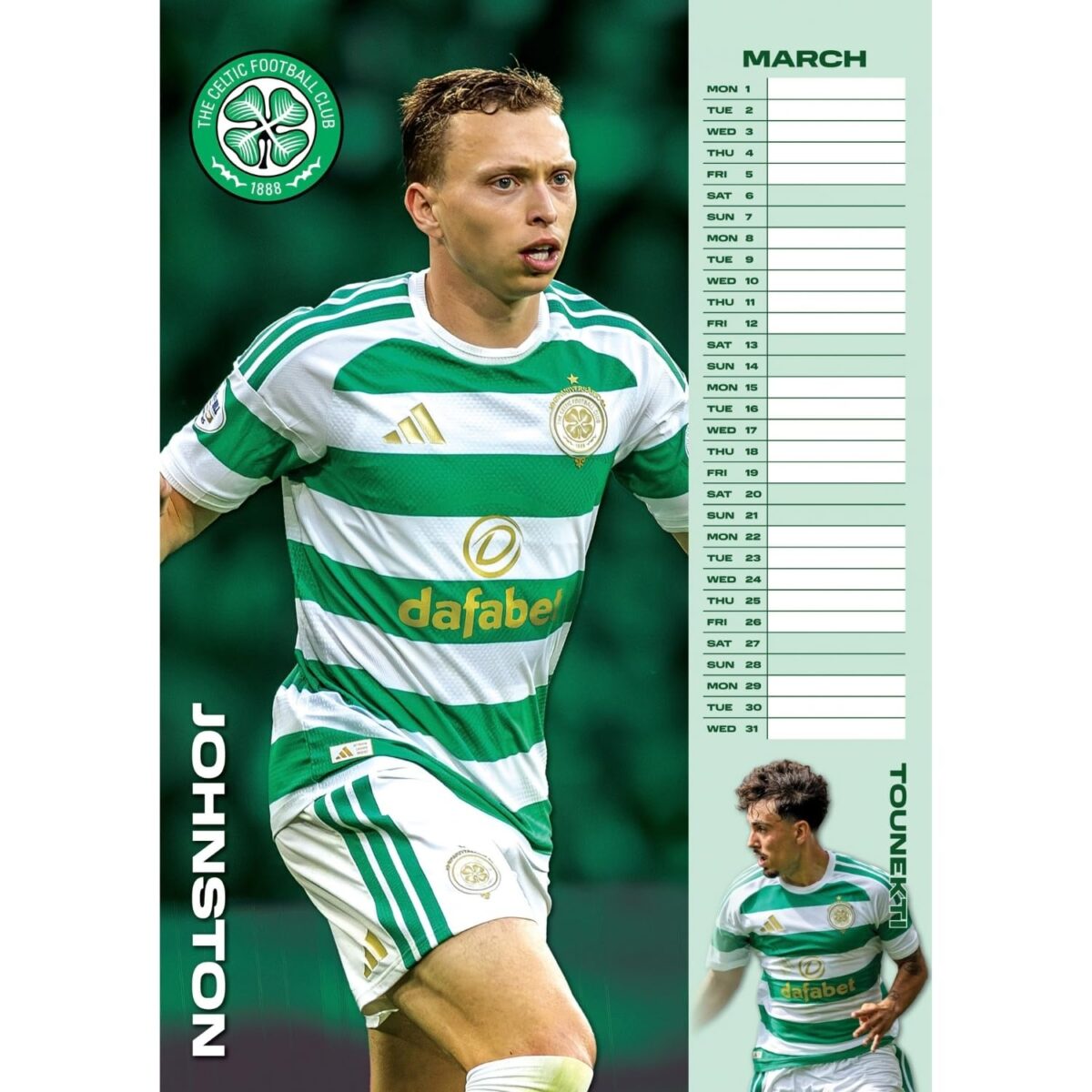 TM 08100 Celtic FC A3 Calendar 2027