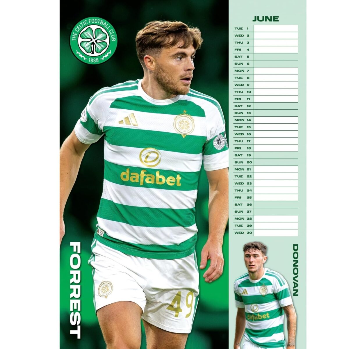 TM 08100 Celtic FC A3 Calendar 2027
