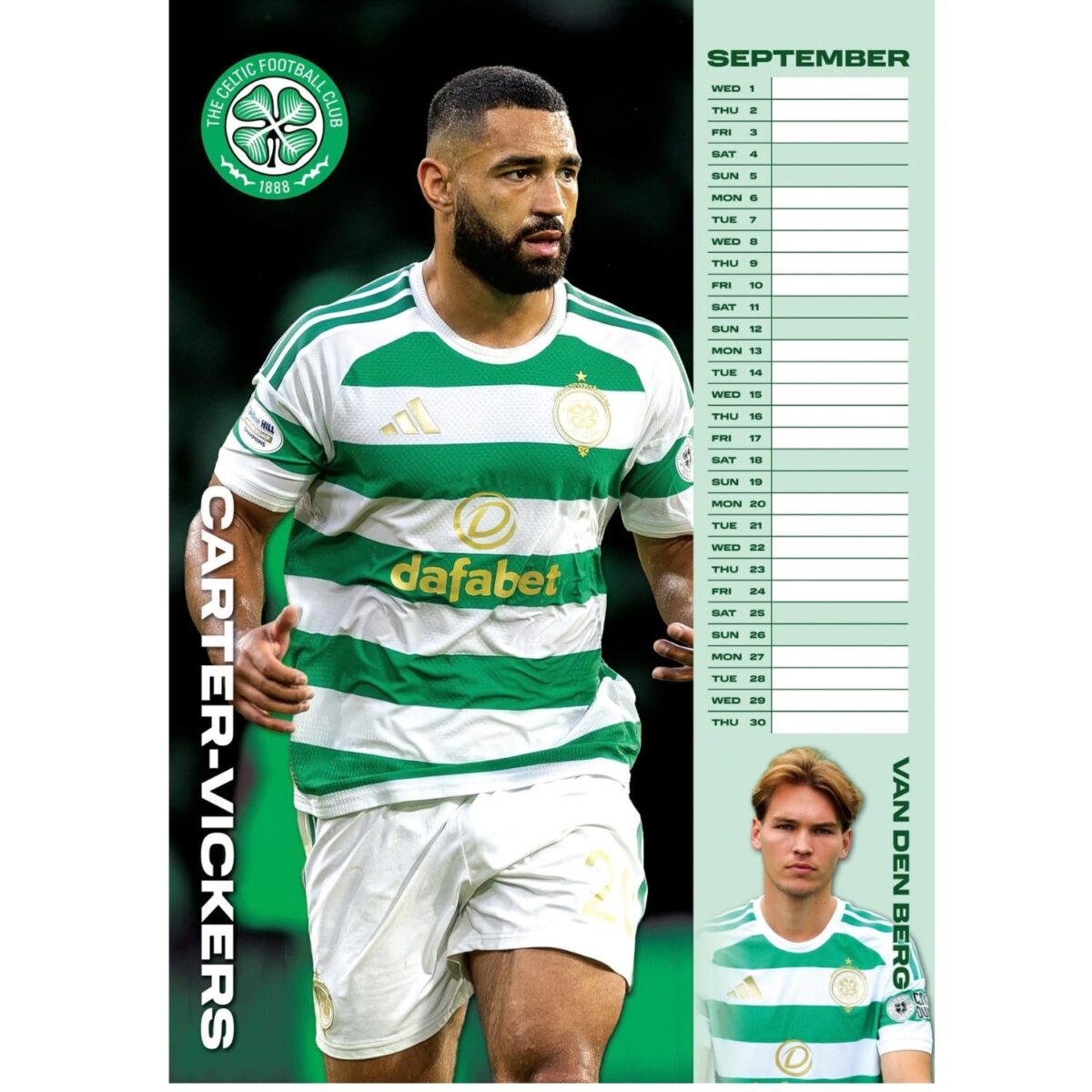 TM 08100 Celtic FC A3 Calendar 2027