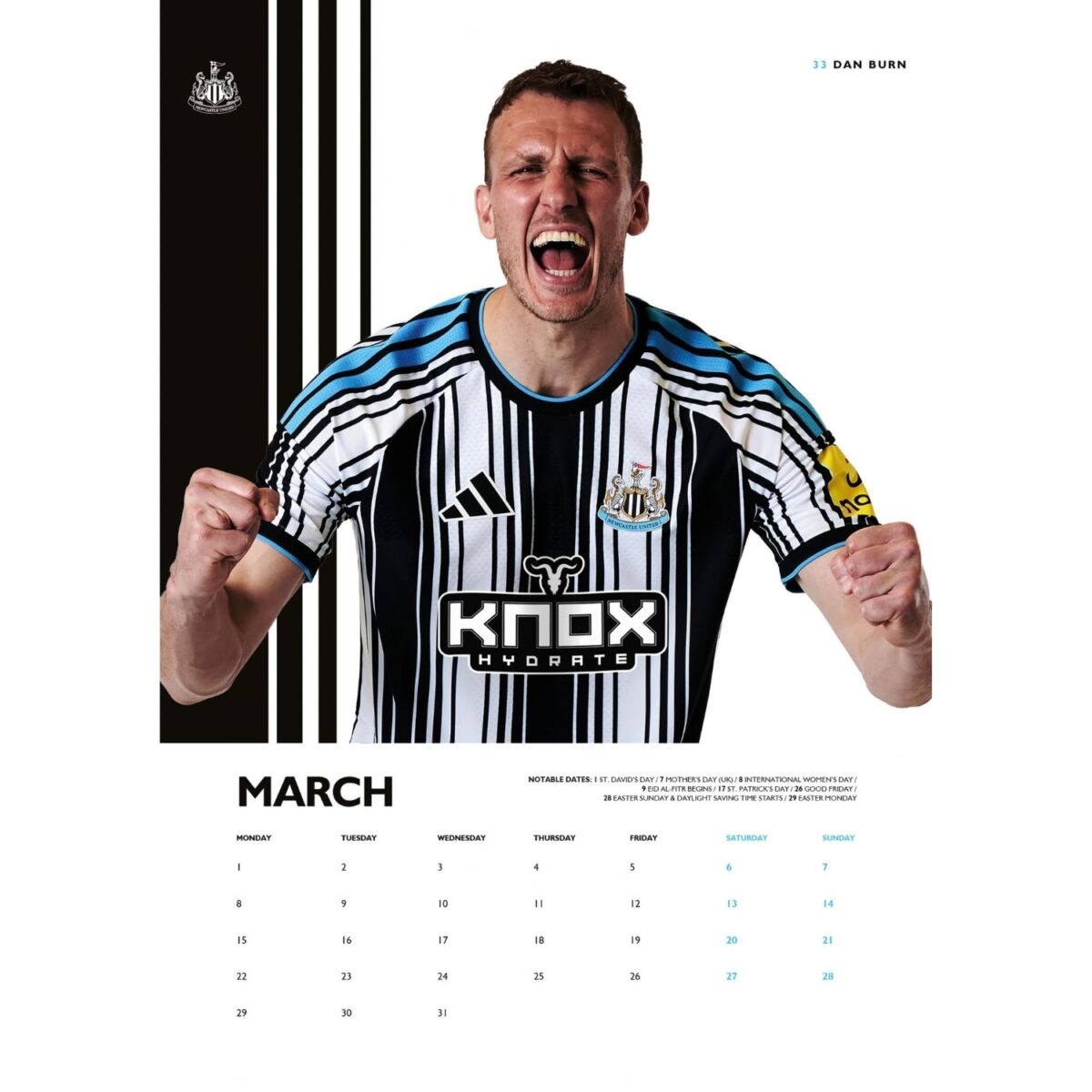 TM 08115 Newcastle United FC A3 Calendar 2027