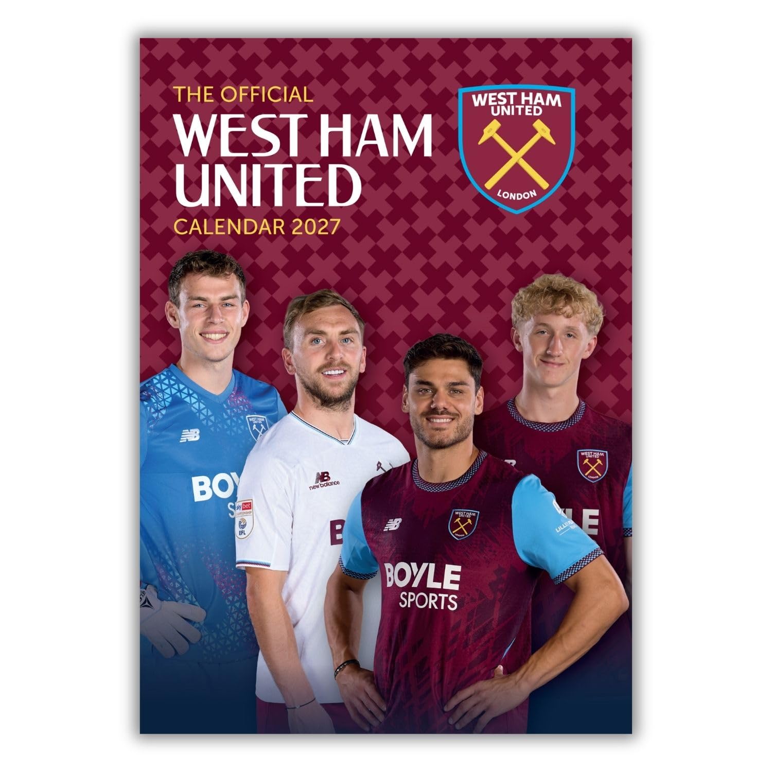 TM-08125-West-Ham-United-FC-A3-Calendar-2027 TM 08125 West Ham United FC A3 Calendar