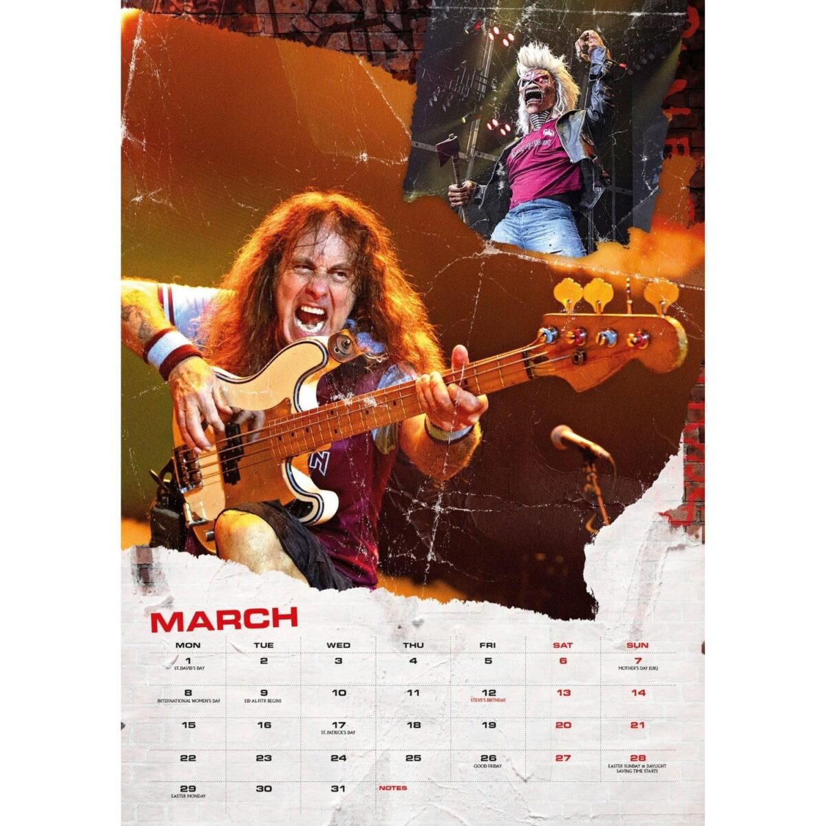 TM 08136 Iron Maiden A3 Calendar 2027