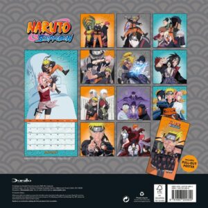 TM 08186 Naruto Shippuden Square Calendar 2027